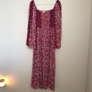 NWT Flowy square neck maxi dress